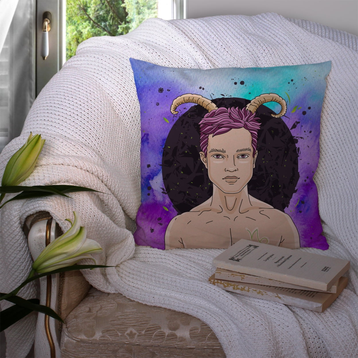 Zodiac Sign Fabric Decorative Pillow