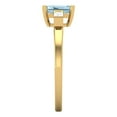 thumbnail image 3 of 0.8 ct Emerald Cut Simulated Blue Diamond 3 Stone 18K Yellow Gold Womens Engagement Ring, 3 of 5