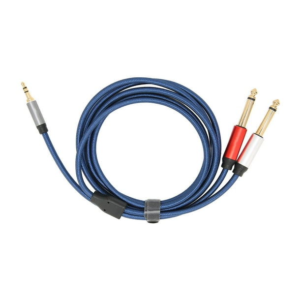 Cable estéreo macho, cable de audio de 3,5 mm a 2x Cable de audio compacto y liviano