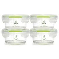 Sage Spoonfuls Tough Glass Bowls Baby Food Storage Containers, 7oz (set of