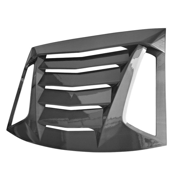 Ikon Motorsports Compatible with 11-23 Dodge Charger Rear Window Louver Sun Shade Cover - Carbon Fiber Print