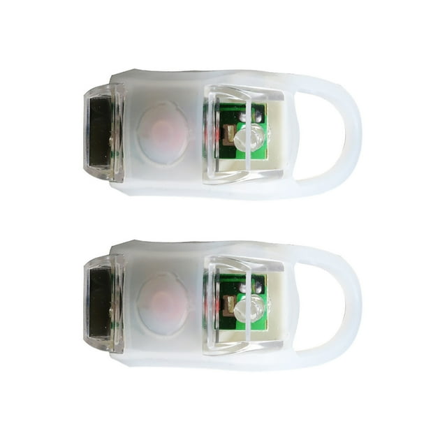 Agiferg 2pc Mountain Bike Clip Light With Insulating Sheet Bicycle Reminder Light
