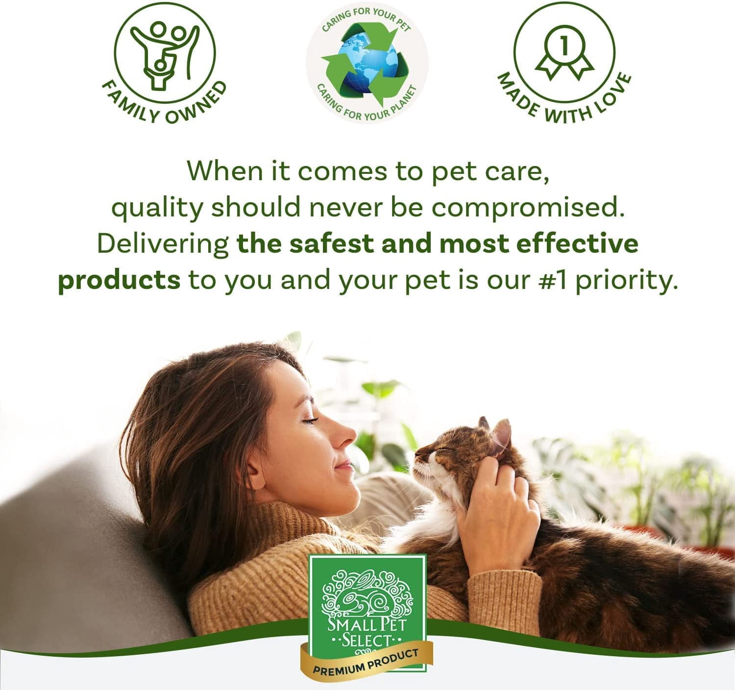 Small Pet Select Premium Pine Pelleted Cat Litter, 100% All Natural Pellet Kitty Litter, Non Clumping Non Tracking Low Dust Litter Meant for Use with Sifting Litter Box, A, 40 lbs