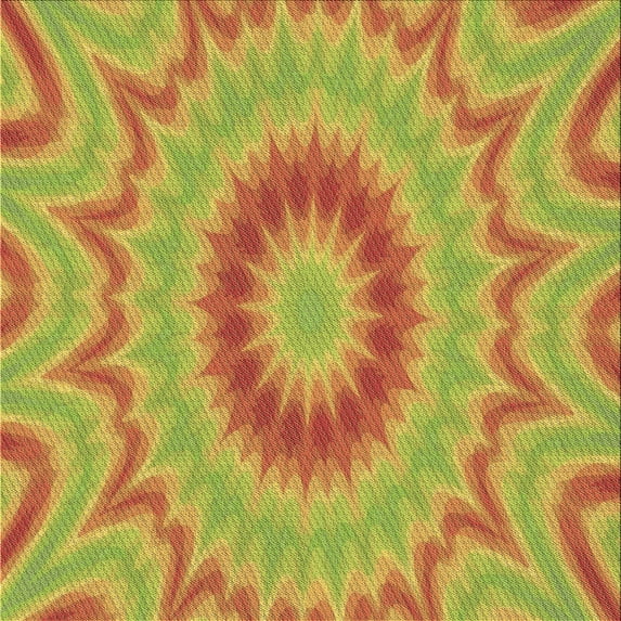 Ahgly Company Indoor Square Patterned Acid Green Area Rugs, 7' Square