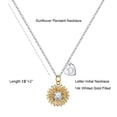 thumbnail image 2 of Turandoss 4 5 6 7 8 9 10 11 12 13 14 15 16 Year Old Birthday Gifts for Tween Teen Teenage Girl Gift Idea 14K Gold Plated Initial Sunflower Pendant Necklace Personalized Initial a-z Jewelry, 2 of 7