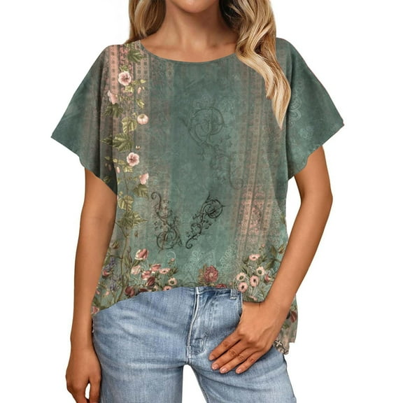 Tittly Oversized Tshirts T Shirts for Women Batwing Sleeve Oversized T Shirt Women's Loose Crew Top Graphic Tees Tshirts Shirts AG XL