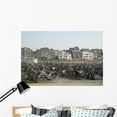 thumbnail image 1 of Embankment Maastricht with Bicycles Wall Mural by Wallmonkeys Peel and Stick Graphic (48 in W x 32 in H) WM166887, 1 of 4