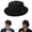 Black, variant on Pork Pie Hats for Men, 2026 New Summer Breathable Mesh Pork Pie Hat