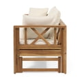 thumbnail image 5 of GDF Studio Camille Outdoor Extendable Acacia Wood Daybed Sofa, Teak and Beige, 5 of 8