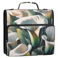 thumbnail image 7 of 3 Ring Zipper Binder with Shoulder Strap Waterproof Trapper Keeper 2 Inch D-Ring 500 Sheets Capacity Beautiful Soft Lilies Flower, 7 of 7
