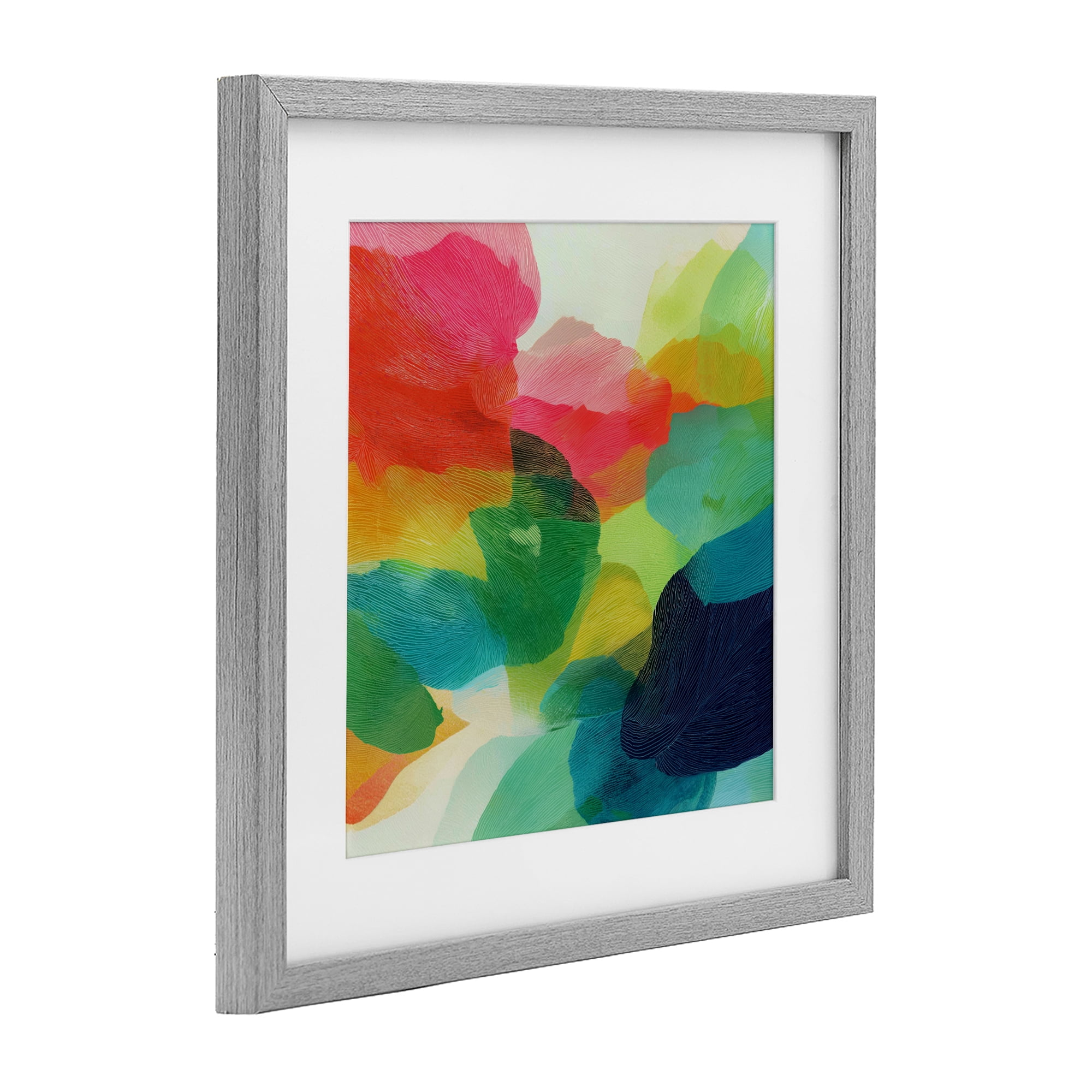 Stupell Industries Vivid Flowing Color Field Gray Framed Print Under Glass, design by Chromatic Storm Studio