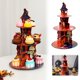 thumbnail image 2 of Soporte Para Cupcakes De Halloween Torre De Cartón De 3 Pisos Para Cupcakes Y Tartas De Calabaza Expositor Para Postres Y Dulces Con Diseño De Pequeños Agujeros Artículos Para Fiestas De Hallowee, 2 of 4