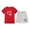 Red, variant on Girls Jogger Set Short Sleeve Heart-shaped Printed Crew Neck T-Shirts Lightweight Elastic Waistband Sweatpants Sports Ouifit Sets for Hiking Running Black 2-13 Years