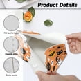 thumbnail image 6 of COEQINE Facial Tissue Cover PU Leather Tissue Paper Dispenser Rectangle Tissue Case Dispenser Organizer for Home Kitchen, Office, Car, Outdoor Tent, Hotel, Halloween Ghost Pumpkin Bat Orange, 6 of 7