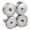 thumbnail image 2 of AmPm Neodymium Round Base Cup Magnet,60LBS Strong Rare Earth Magnets with Heavy Duty Countersunk Hole and Stainless Screws for Refrigerator Magnets,Office,Craft,etc-Dia 0.98 inch-Pack of 12, 2 of 7