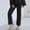 002 Black, variant on Women's Solid-Color Knit Straight-Leg Casual Pants Home Wear Pants