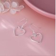 thumbnail image 4 of Solid 925 Sterling Silver 1.8CM Hollow Heart Drop Earrings for Women Teens Sweet Love Dangle Earrings, 4 of 6