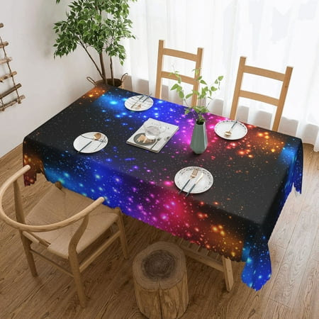 

Tablecloth Bright Starry Sky Background Table Cloth For Rectangle Tables Waterproof Resistant Picnic Table Covers For Kitchen Dining/Party(54x72in)