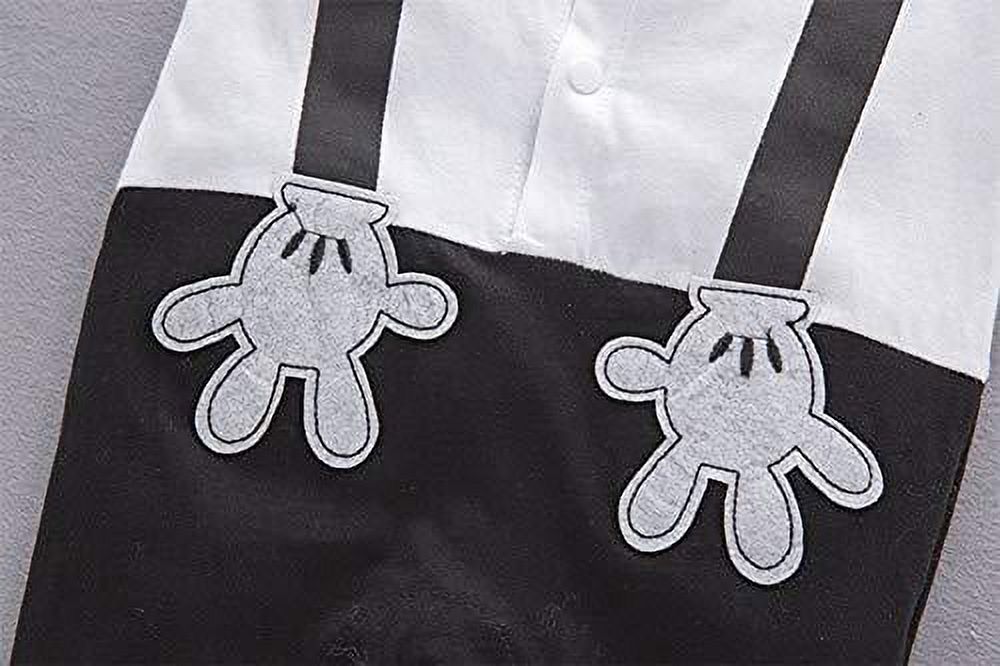 Styles I Love Baby Boy Dots Printed Faux Suspender Cute Onesie Costume Romper