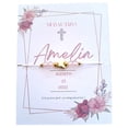 thumbnail image 1 of Pulsera Ajustable Mariposa y Cristal Rosa Recuerdo Con Tarjeta Personalizada Para Bautizo, Primera Comunión, Confirmación, Boda, xv Años,etc.Paquete de 10 Piezas, 1 of 5