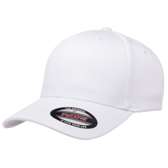 Gorra de béisbol Flexfit Athletic para hombre blanca, talla L-XL
