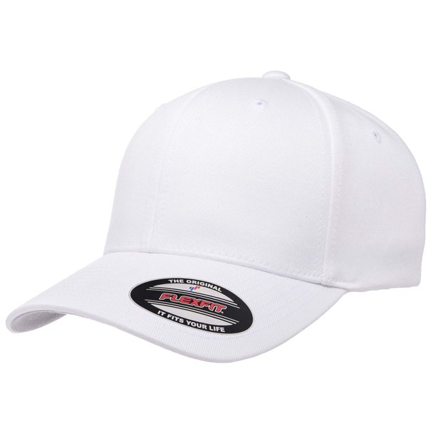 Gorra de béisbol Flexfit Athletic para hombre blanca, talla L-XL