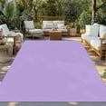 thumbnail image 3 of Fsddascl Purple Outdoor Rug for Patio/Deck/Porch, Non-Slip Large Area Rug 4 x 6 Ft, Modern Pure Lavender Purple Indoor Outdoor Rugs Washable Area Rugs, Reversible Camping Rug Carpet Runner, 3 of 5