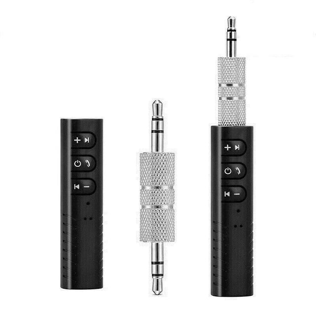 Bluetooth Receiver Bluetooth Car Adapter Portable Wireless Bluetooth Aux Headphones Adapter with Clips Design Hands-Free Audio Car Kits with 3.5mm Jack Stereo Output