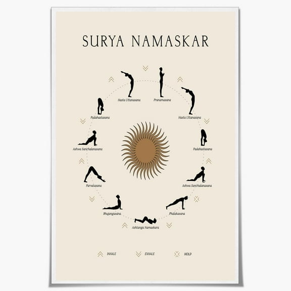 Boho Sun Yoga Wall Decor Art Poster for Spiritual Room Namaste Canvas Wall Art Prints Yoga Poses Room Decor