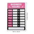 thumbnail image 2 of Moluckfu Señal Para Negocios De Horario De Operación En PVC Rosa Ideal Para Puertas Y, 2 of 6