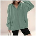 thumbnail image 2 of Uqiangy Crewneck Sweatshirt Crew Neck Sweatshirts Women Womens Crewneck Sweatshirt Tunic Sweatshirt Zip Up Hoodie Women Crewneck Sweatshirts Women Womens Zip Up Hoodies Mint Green S, 2 of 9
