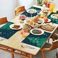 thumbnail image 4 of Merry Christmas Green Xmas Tree Dining Table Placemats 4PCS Durable Linen Placemats 12 X 18 Inch Winter Table Mats for Party Kitchen Dining Decoration for Kitchen Dining Table,Kitchen Table Mats, 4 of 5