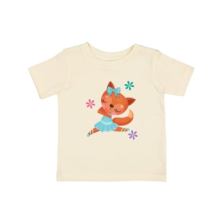 

Inktastic Ballet Dancer Fox Ballerina Girls Gift Baby Girl T-Shirt