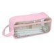 thumbnail image 1 of Estuche para lápices transparente minimalista de 2 piezas, estuche para lápices de gran capacidad, bolsa de papelería: 21 * 9 * 7 cmPolvo de flor de cerezo, 1 of 5