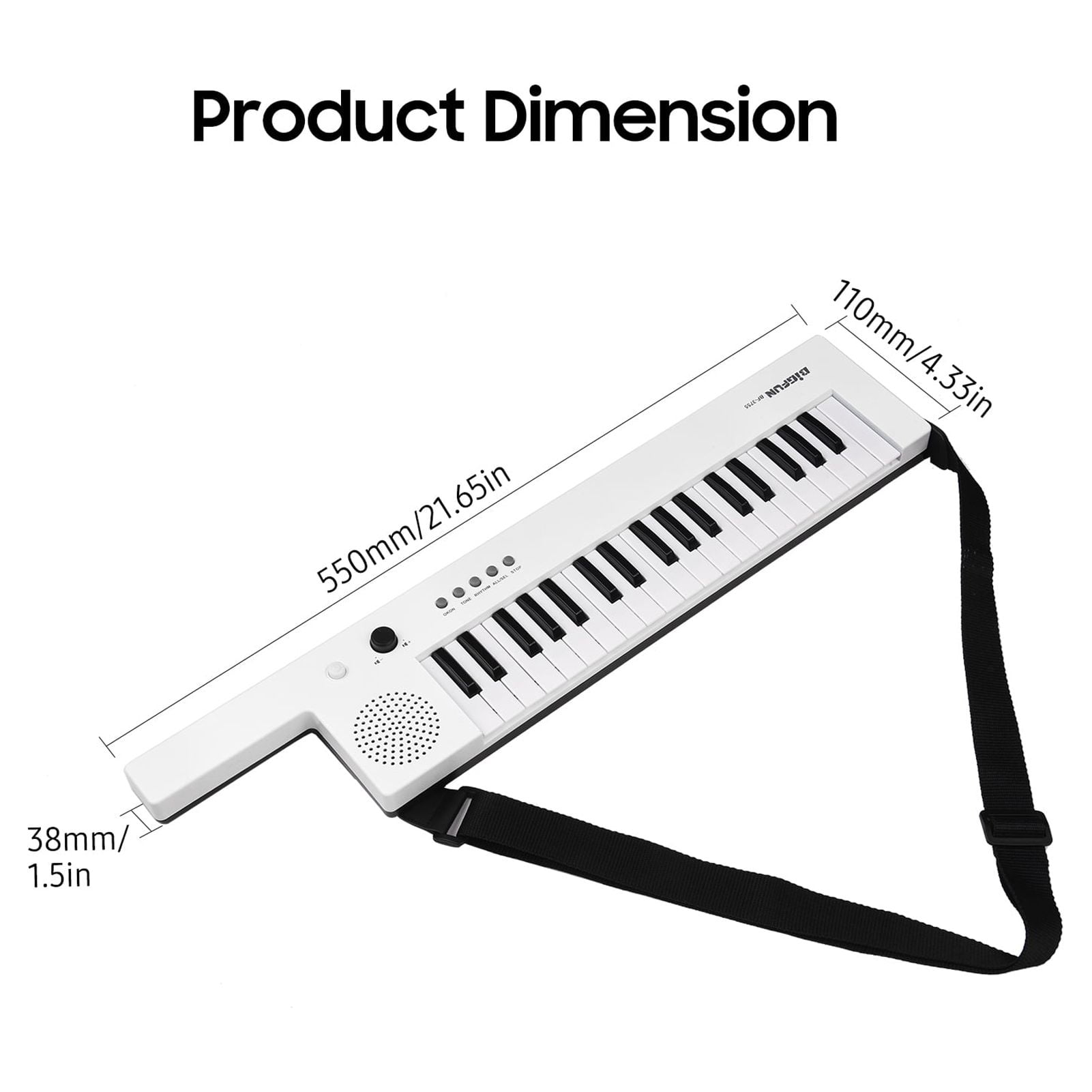 Owsoo Rechargeable Electronic Guitar Shaped Piano with 37 Musical Styles