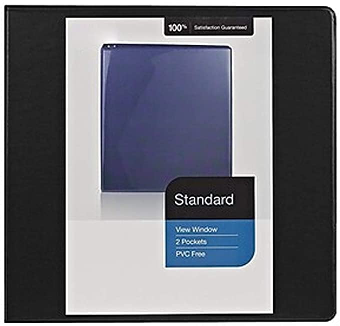 MyOfficeInnovations Standard 4' 3-Ring View Binder Black (26357-CC) 976181