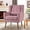 Purple, variant on Modern Accent Chair, Upholstered Armchair with Pillow, Fabric Single Sofa Chair with Lounge Seat Solid Wood Legs Accent Chair for Living Room Bedroom Small Spaces