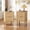 Wood-Set of 2, variant on Ktaxon Nightstand with Charging Station, End Table Wooden Bedside Table Large Capacity Easy to Assemble, Wood