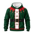 thumbnail image 3 of JAJAHO Kids Boys Christmas Hoodie 3D Printed Funny Santa Hoodie Xmas Holiday Party Tops For 1-16 Years, 3 of 5