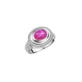 thumbnail image 4 of RYLOS Bagues pour Femmes Bague en Argent Sterling Classique Pierre Précieuse Ovale 9x7 mm et Diamants Étoile de Juillet Rubis Bijoux Taille 9,5, 4 of 7