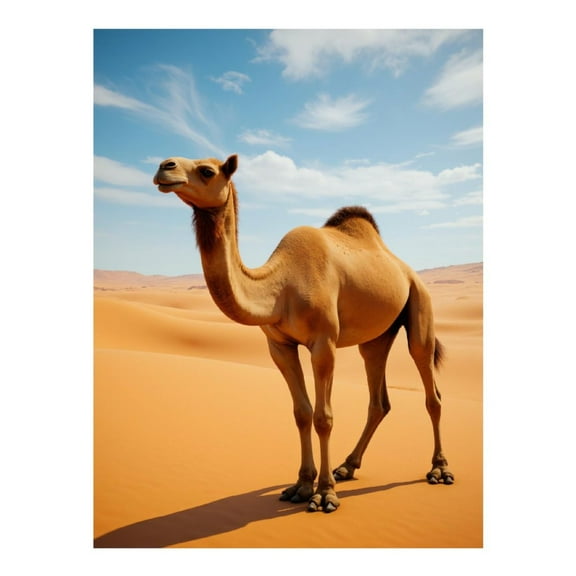 Diamond Art Kit for Adults, Desert Camel Under Blue Sky Diamond Painting for Adults Beginners, 5D DIY Diamond Art Painting Kits, Colorful Diamond Painting Craft for Home Decor 12x16