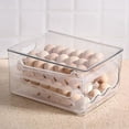 thumbnail image 3 of Caja de almacenamiento de huevos deslizante, contenedor para huevos, cajón para refrigerador, caja apilable para huevos, organizador para refrigerador de cocina, 3 of 6