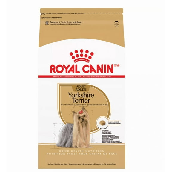 Royal Canin Breed Health Nutrition Adult Yorkshire Terrier Chicken Recipe Dry Dog Food 10 lb