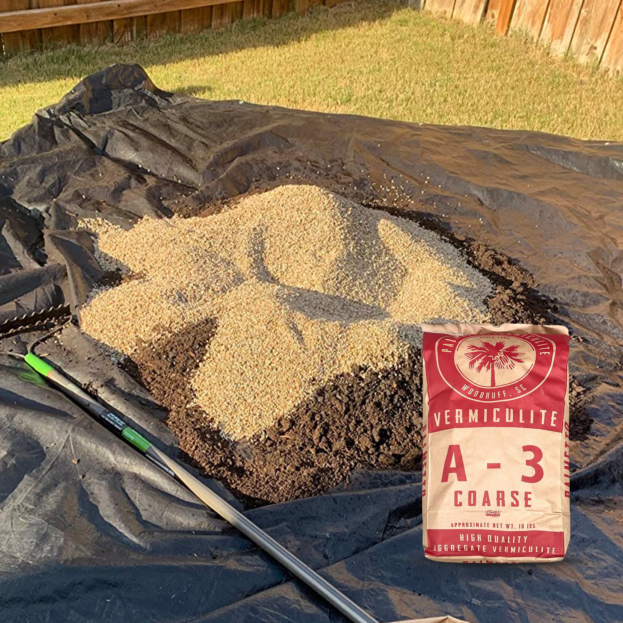 Palmetto Vermiculite Coarse Grade A-3, Outdoor Gardening & Soil Potting Mix, 4 Cu Ft Bag