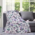 thumbnail image 2 of Yibo Mushroom Super Soft Flannel Blanket for Sofa Couch Bed Camping Travel Plush Warm Cozy Bed Quilts Home Decor for All Seasons, 2 of 7