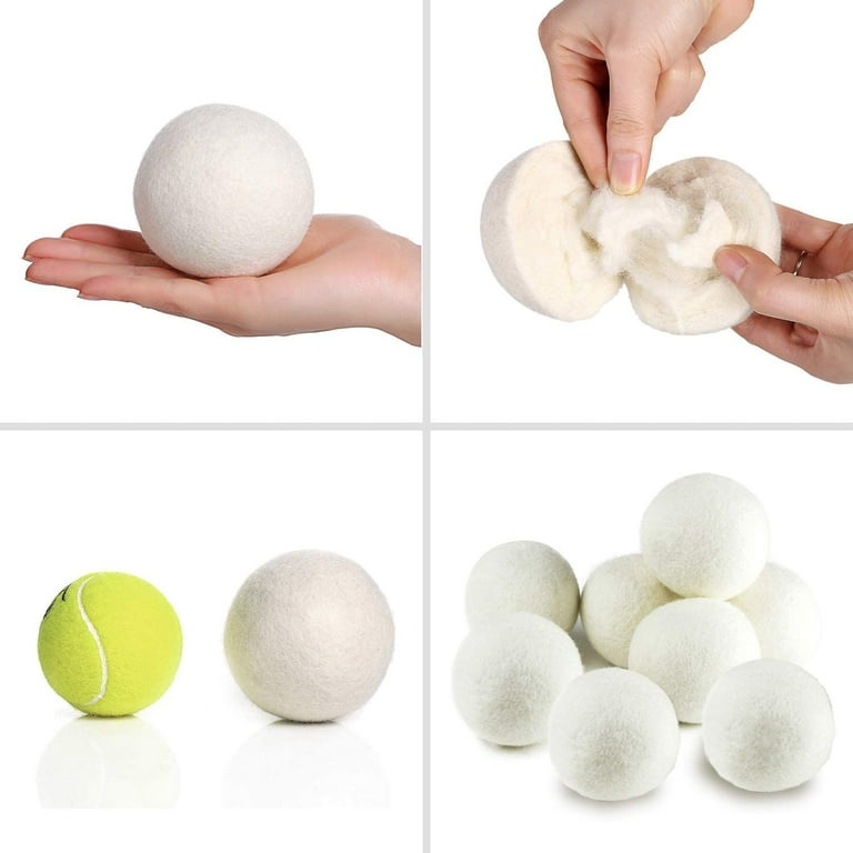 Wool Dryer Balls - XL Natural Fabric Softener, Reusable, Reduces Wrinkles &  Saves Drying Time, The Large Dryer Ball is a Better Alternative to Plastic