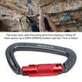 thumbnail image 4 of Clip de Randonnée, Grande Capacité de Charge Haute Résistance Aluminium Aviation et Acier Inoxydable Verrouillage Automatique Boucle de Clip d'Escalade pour Extérieur Rouge avec Axe Noir, Noir avec Rouge, 4 of 7
