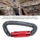 thumbnail image 4 of Senderismo D Clip, Bloqueo de Auto 25kn Clip de Escalada Avención Avención Avención Aviosa de ALUMINIO Y ACERO PEDIENTO DESGASTO DESGASTA DE CARGA FUERTE PARA EL AIRE LIBRE, 4 of 7