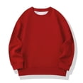 thumbnail image 5 of Kids Sweatshirt for Girls Solid Long Sleeve Top Crewneck Soft Pullover Casual School Kids Shirt 5-14 Years, 5 of 5