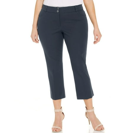 Gray Capris - ALFANI $69.5 NEW Womens Grey Solid 6585 Comfort Waist Capri Pants Plus 24W